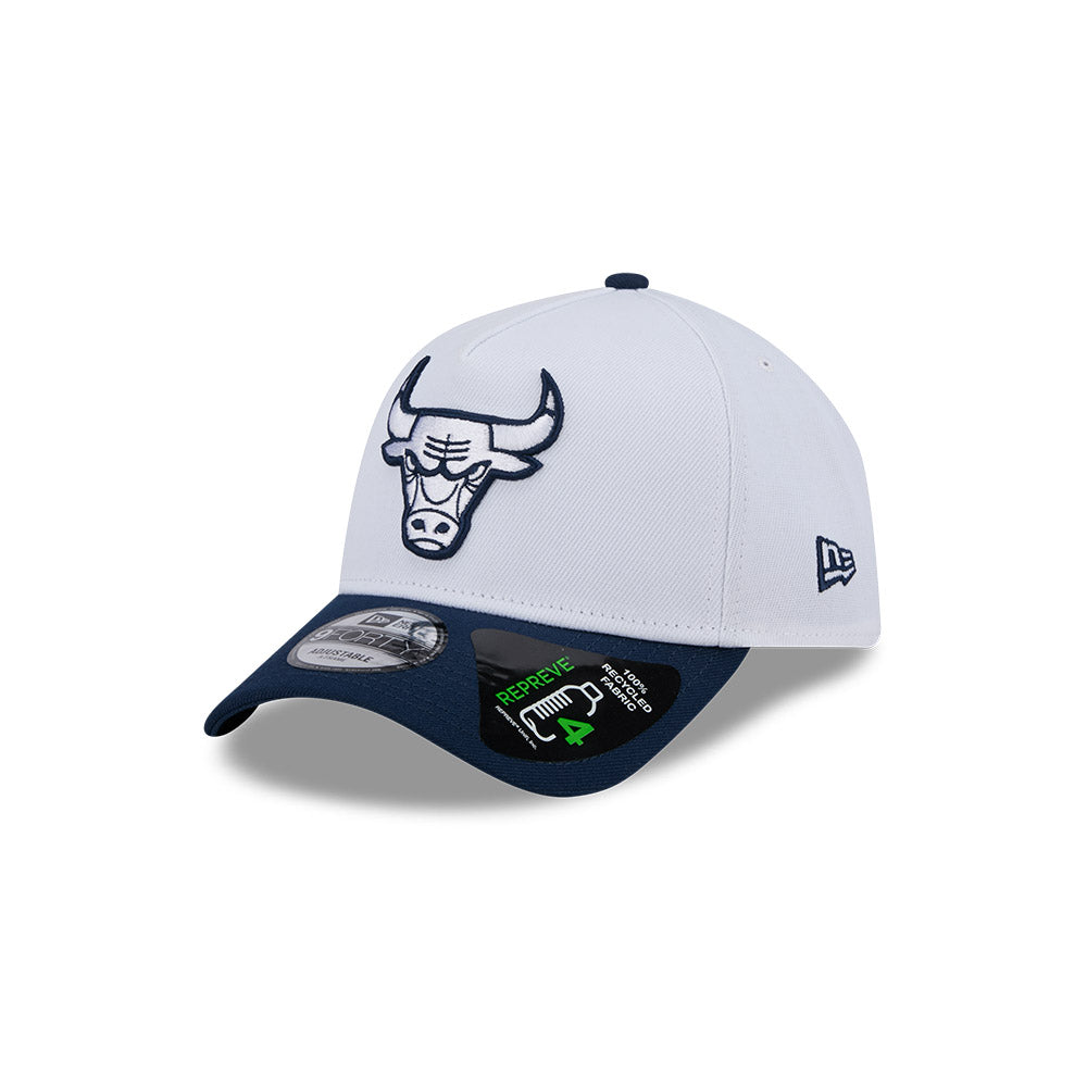 Chicago Bulls Hat - 2-Tone Oceanside Blue Repreve 9Forty A-Frame NBA Snapback Cap - New Era
