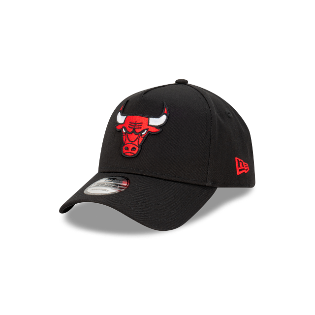 Chicago Bulls Hat - Black OTC 9Forty A-Frame NBA Snapback Cap - New Era