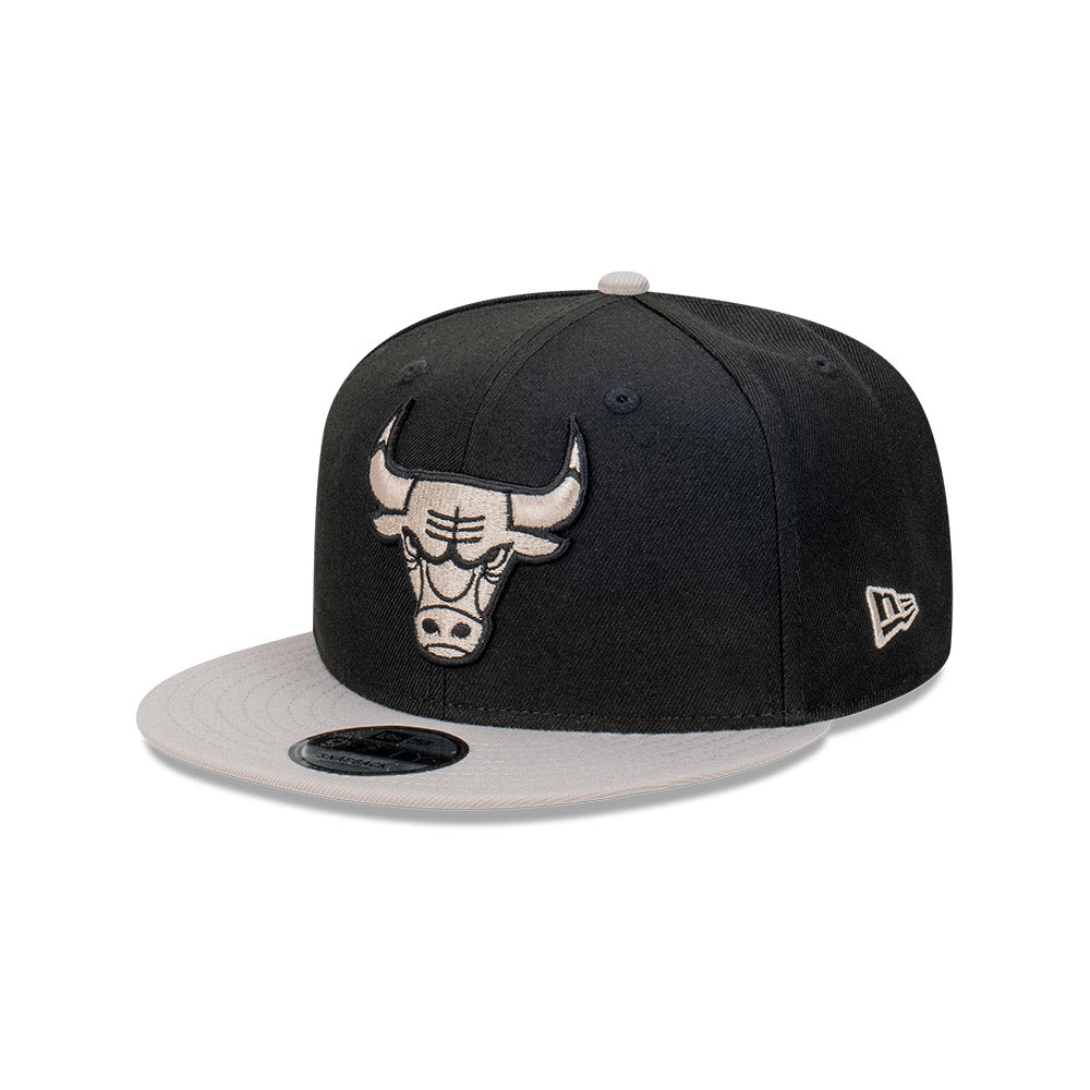 Chicago Bulls Hat - Black Stone 2-Tone NBA 9Fifty Basketball Snapback Cap - New Era