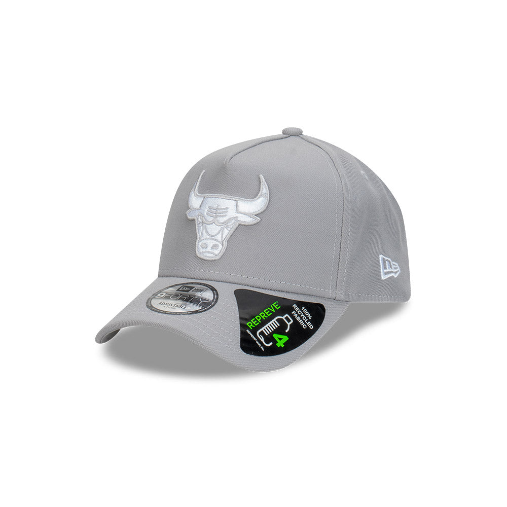 Chicago Bulls Hat - Cloud Repreve Graphite Grey 9Forty A-Frame NBA Snapback Cap - New Era