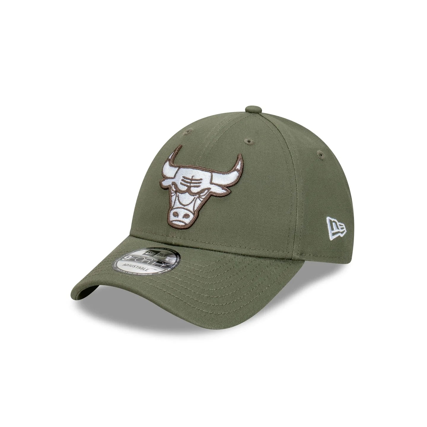 Chicago Bulls Hat - Dark Olive NBA 9Forty Snapback Cap - New Era