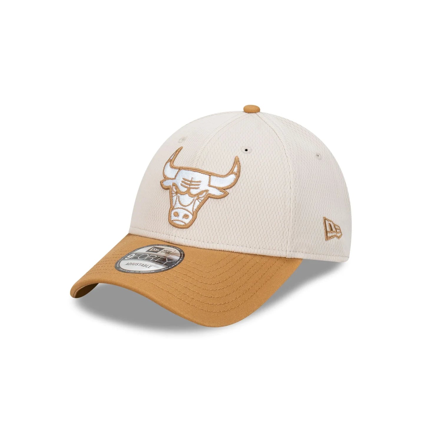 Chicago Bulls Hat - Dashmark Wheat 2-Tone NBA 9Forty Strapback Cap - New Era