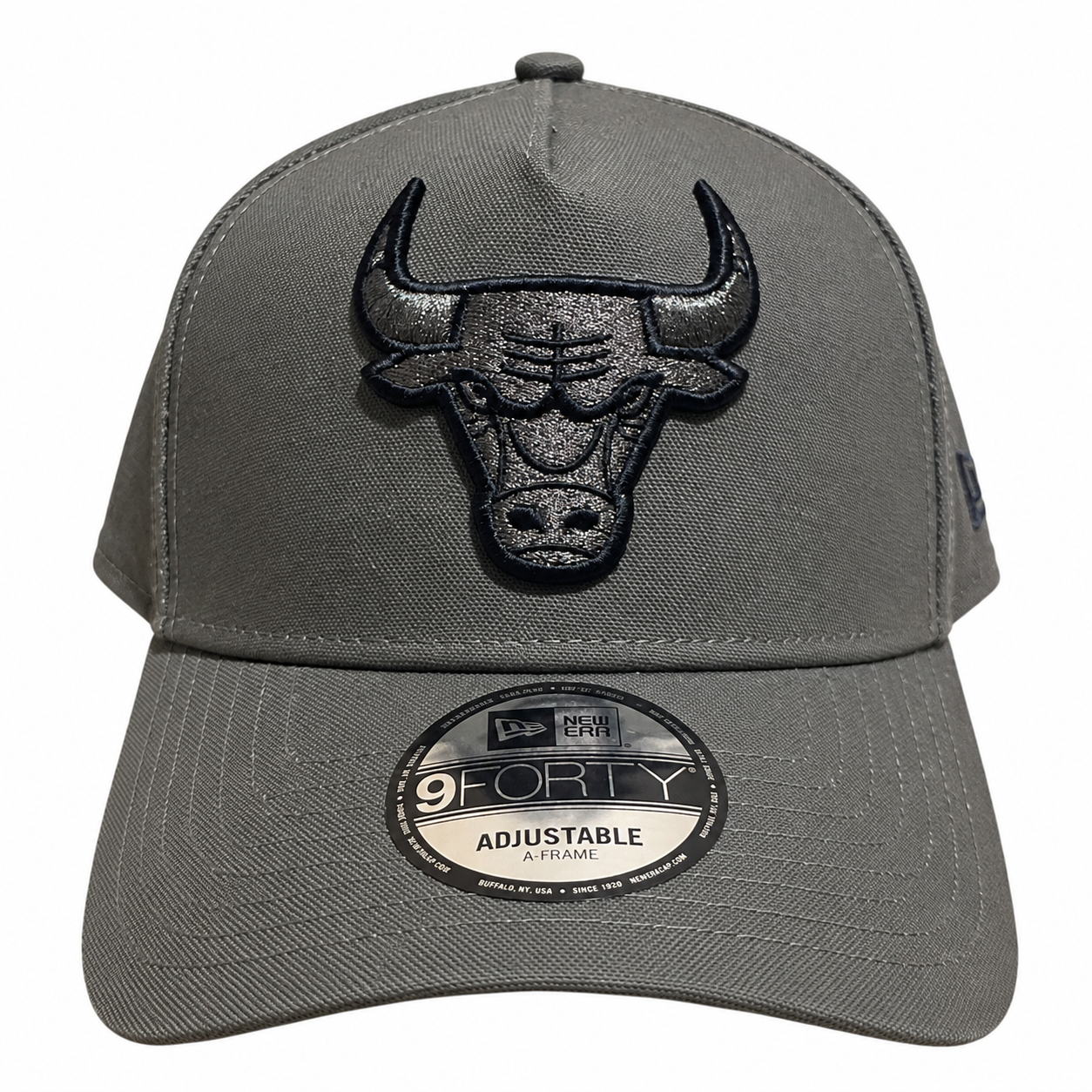 Chicago Bulls Hat - Moss Canvas Best of Archive 9Forty A-Frame NBA Snapback Cap - New Era