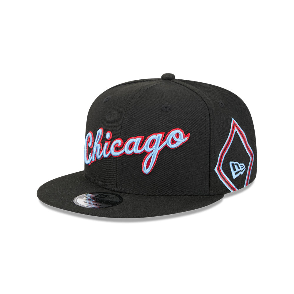 Otto Chicago Black 5-Panel High Crown Trucker Snapback Cap – Mesh Back, Vintage Style