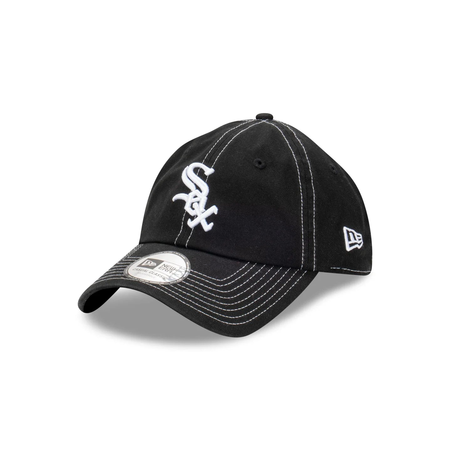 Chicago White Sox Hat - Official Team Colour Black Contrast Casual Classic MLB Strapback Cap - New Era