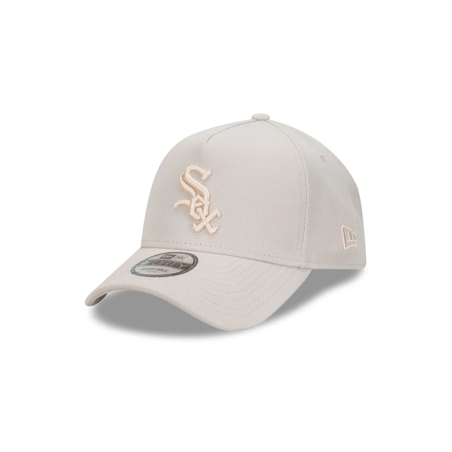 Chicago White Sox Hat - Stone Ivory Repreve 9Forty A-Frame MLB Snapback Cap - New Era