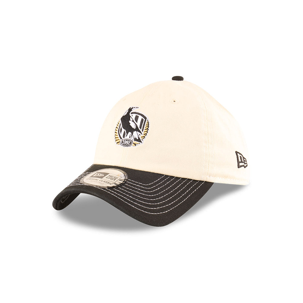 Collingwood Magpies Hat - 2025 AFL 2Tone Chrome Contrast Casual Classic Strapback Cap - New Era