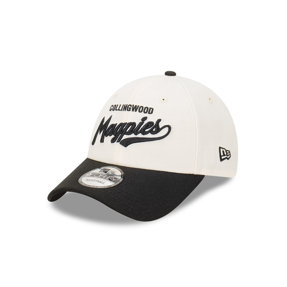 Collingwood Magpies Hat - AFL 2024 2-Tone Black 9forty Snapback Cap - New Era