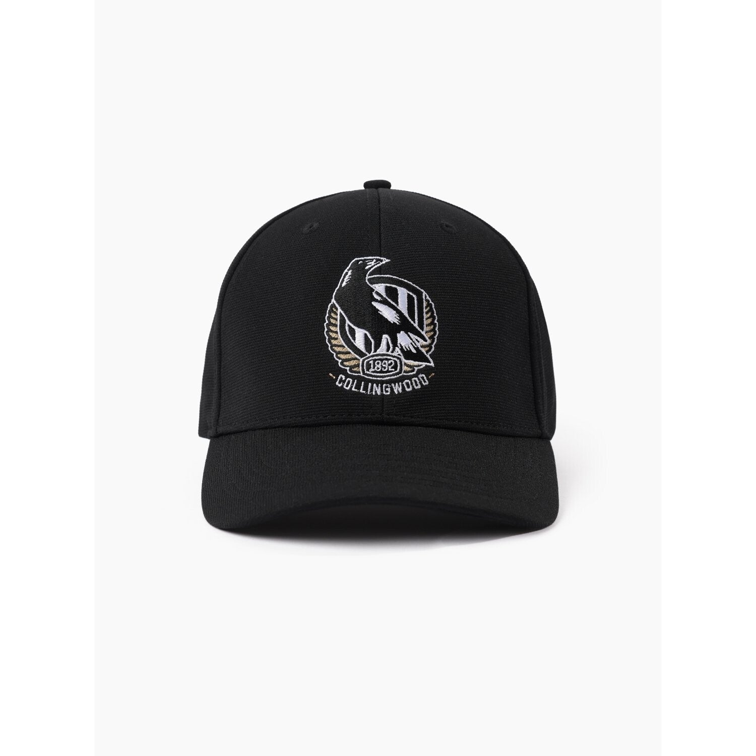 Collingwood Magpies Hat - Official Team Colour Adult Full Logo Strapback Cap - AFL Supporterwear