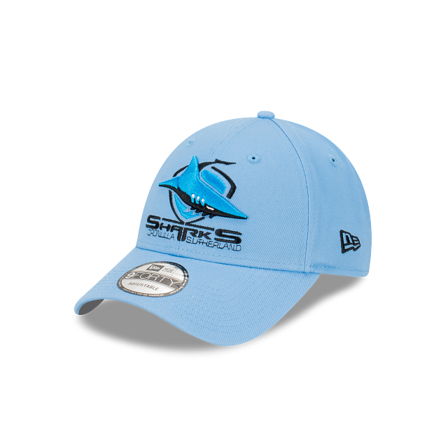 Cronulla-Sutherland Sharks Hat - Official Team Colour NRL Essentials 9Forty Strapback Cap - New Era