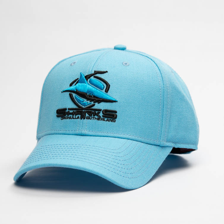 Cronulla-Sutherland Sharks Hat - Sky Blue Stadium NRL Snapback Cap - American Needle
