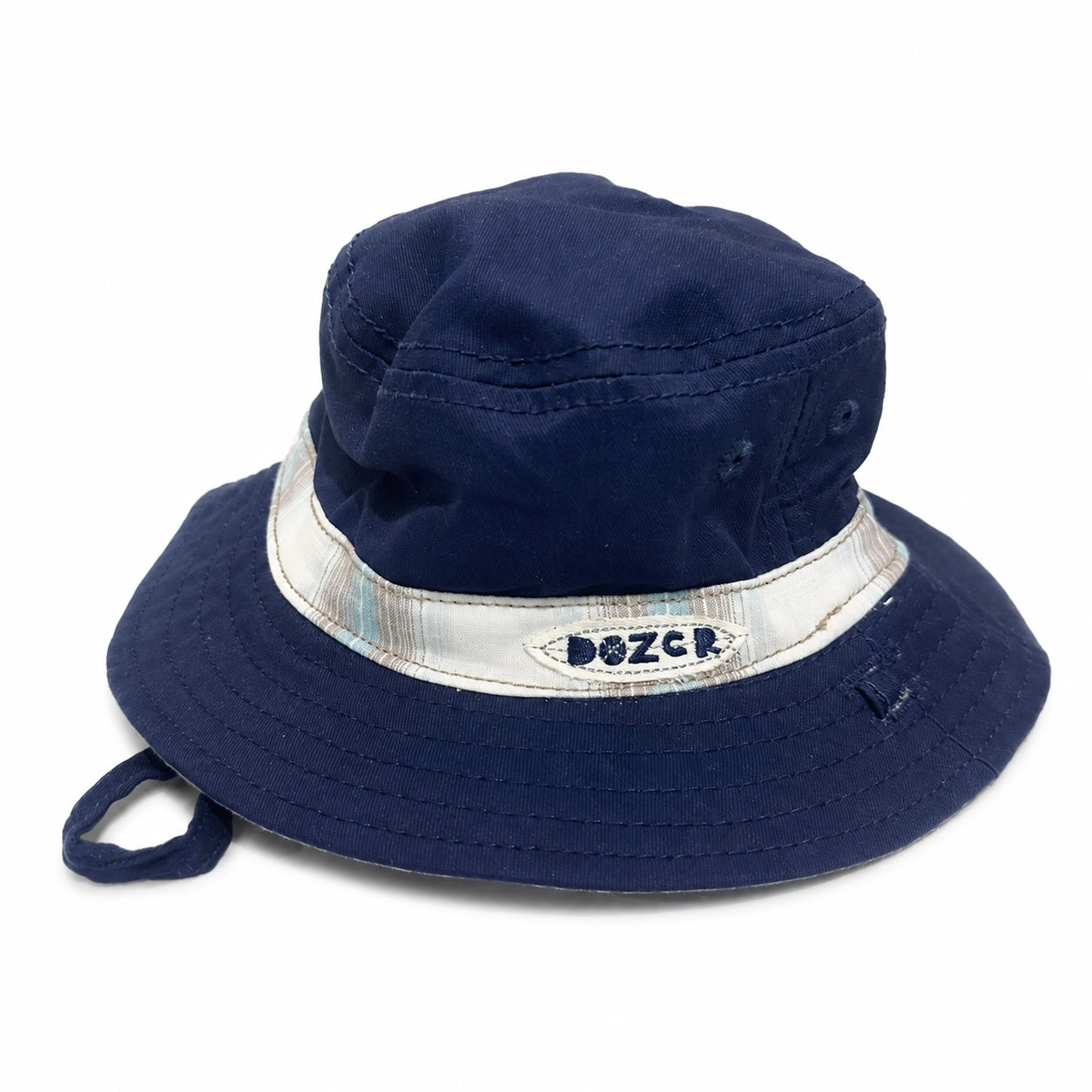 Dozer Baby Boys Kids Bucket Hat - Navy Blue Reversible - Ethan