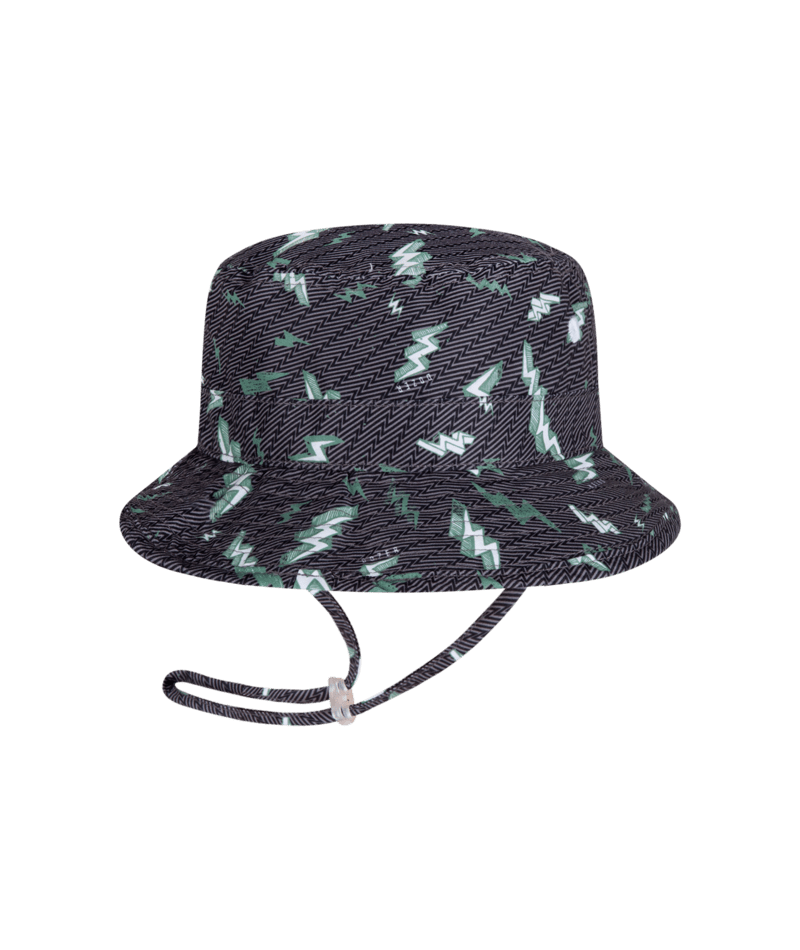 Dozer Boys Bucket Hat - Charcoal Lightning Print - Zap