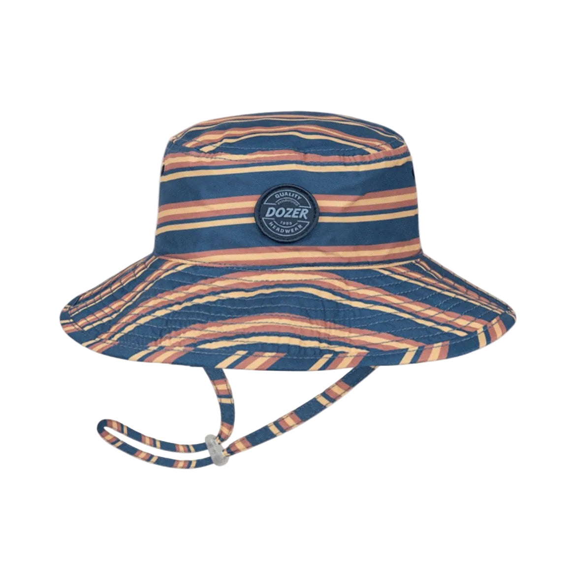 Dozer Boys Floppy Bucket Hat - Navy Stripe Print - Kendrick