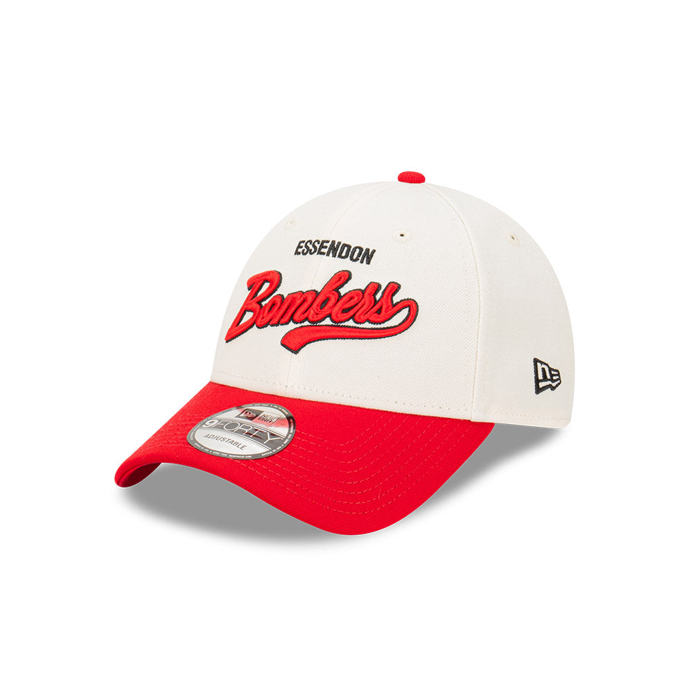 Essendon Bombers Hat - AFL 2024 2-Tone Red 9forty Snapback Cap - New Era