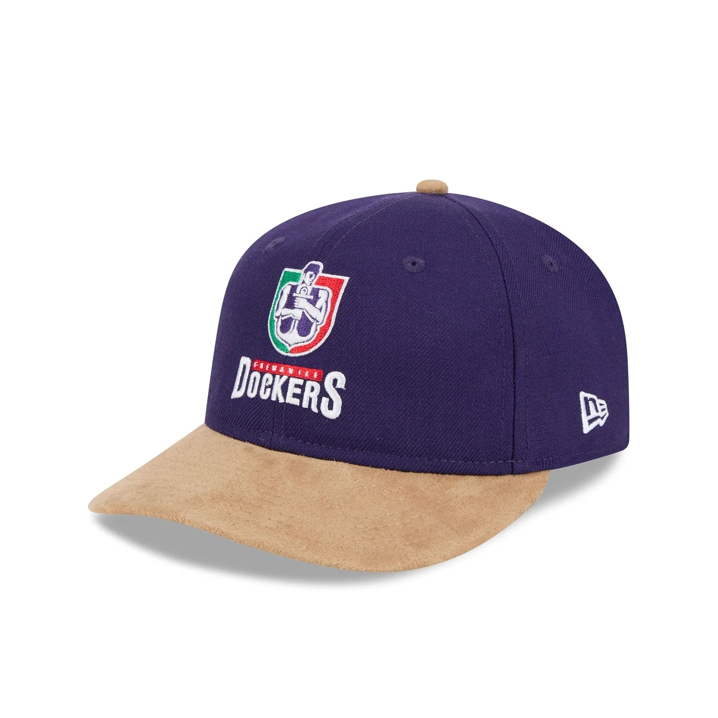 Fremantle Dockers Hat - AFL 2025 Retro Contrast Suede 9Fifity Strapback Cap - New Era