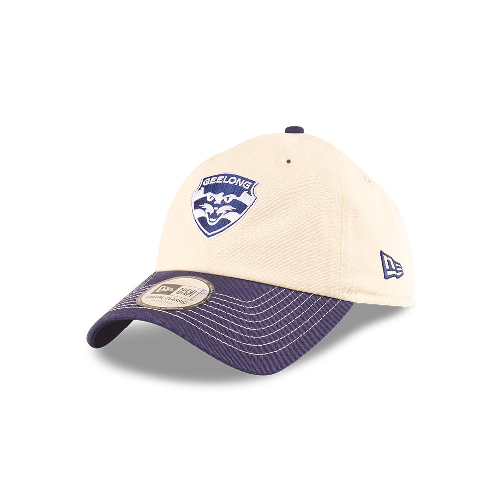 Geelong Cats Hat - 2025 AFL 2Tone Chrome Contrast Casual Classic Strapback Cap - New Era