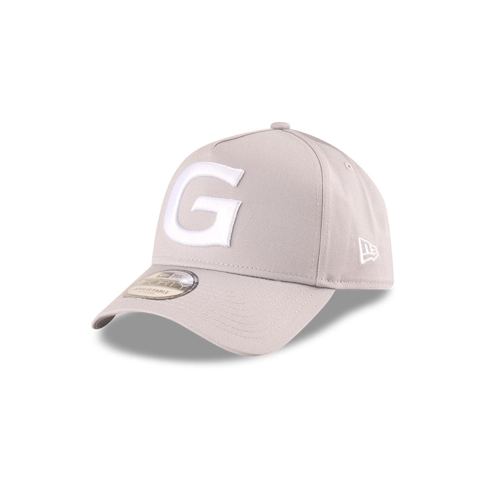 Geelong Cats Hat - 2025 Grey White 9Forty A-Frame AFL Snapback Cap - New Era