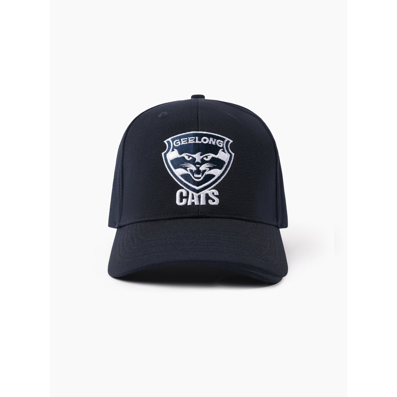 Geelong Cats Hat - Official Team Colour Adult Full Logo Strapback Cap - AFL Supporterwear