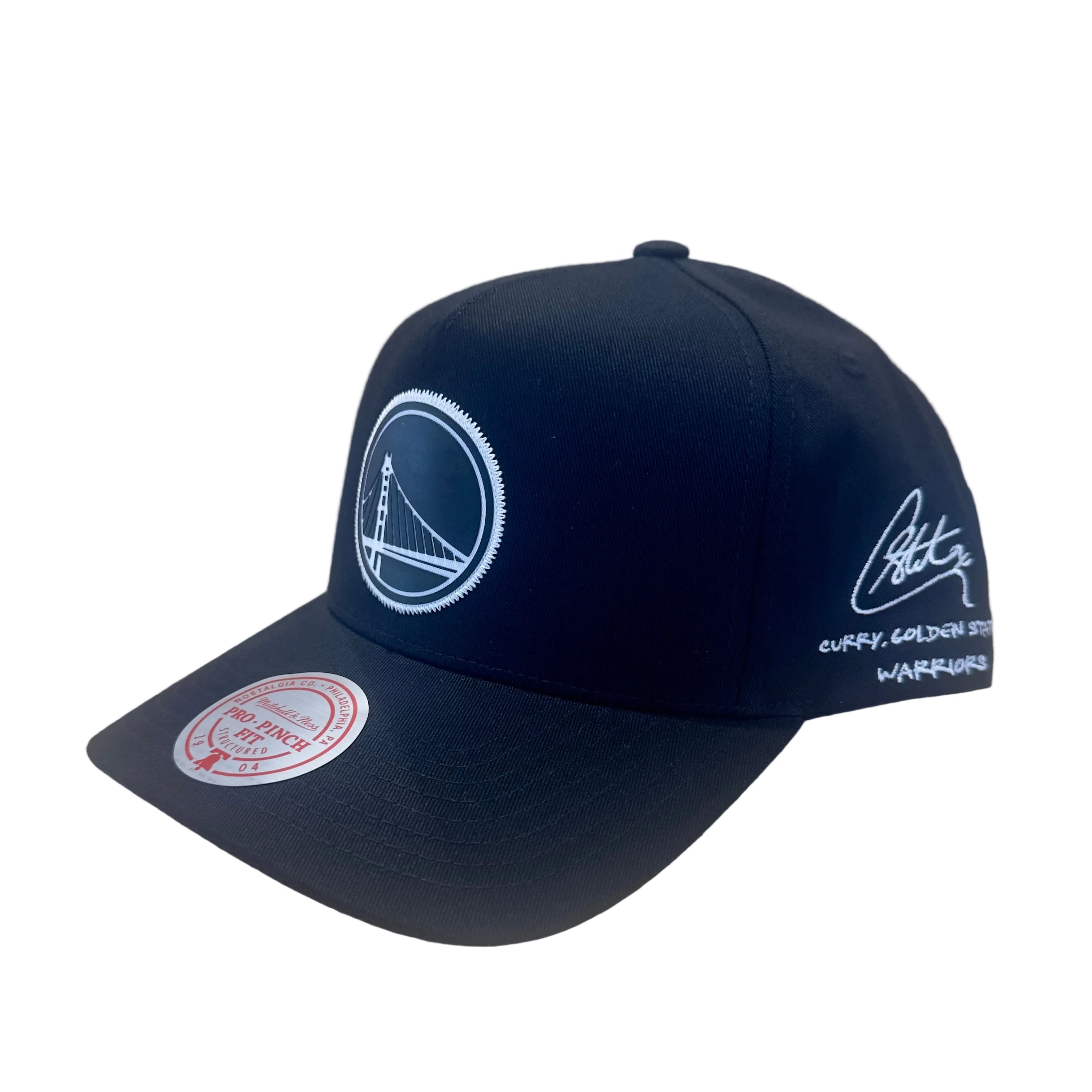 NBA Golden State Warriors Mitchell & Ness Black Denim Dad Hat Cap Curry Klay New Men main image 2