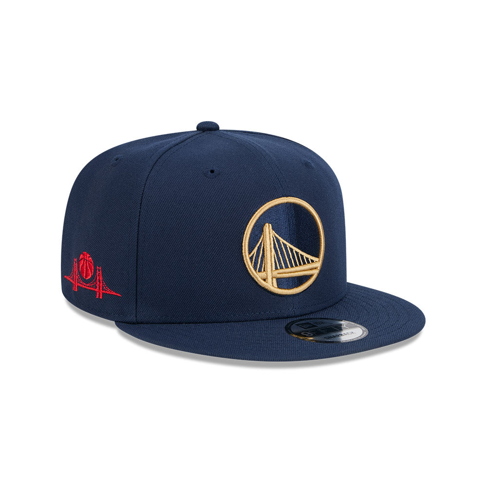 Golden State Warriors Hat - NBA 2024-2025 City Edition Alternate Navy 9Fifty Snapback Cap - New Era