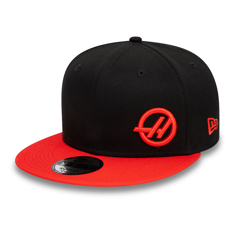 HAAS F1 Racing Hat - Black Red 2-Tone 9Fifty Formula 1 Snapback Cap - New Era