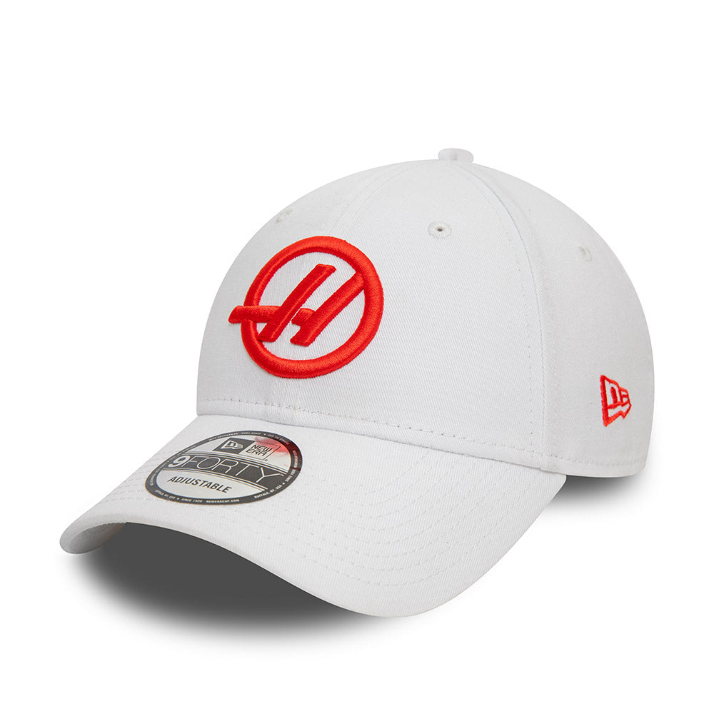 HAAS F1 Racing Hat - White 9Forty Formula 1 Snapback Cap - New Era