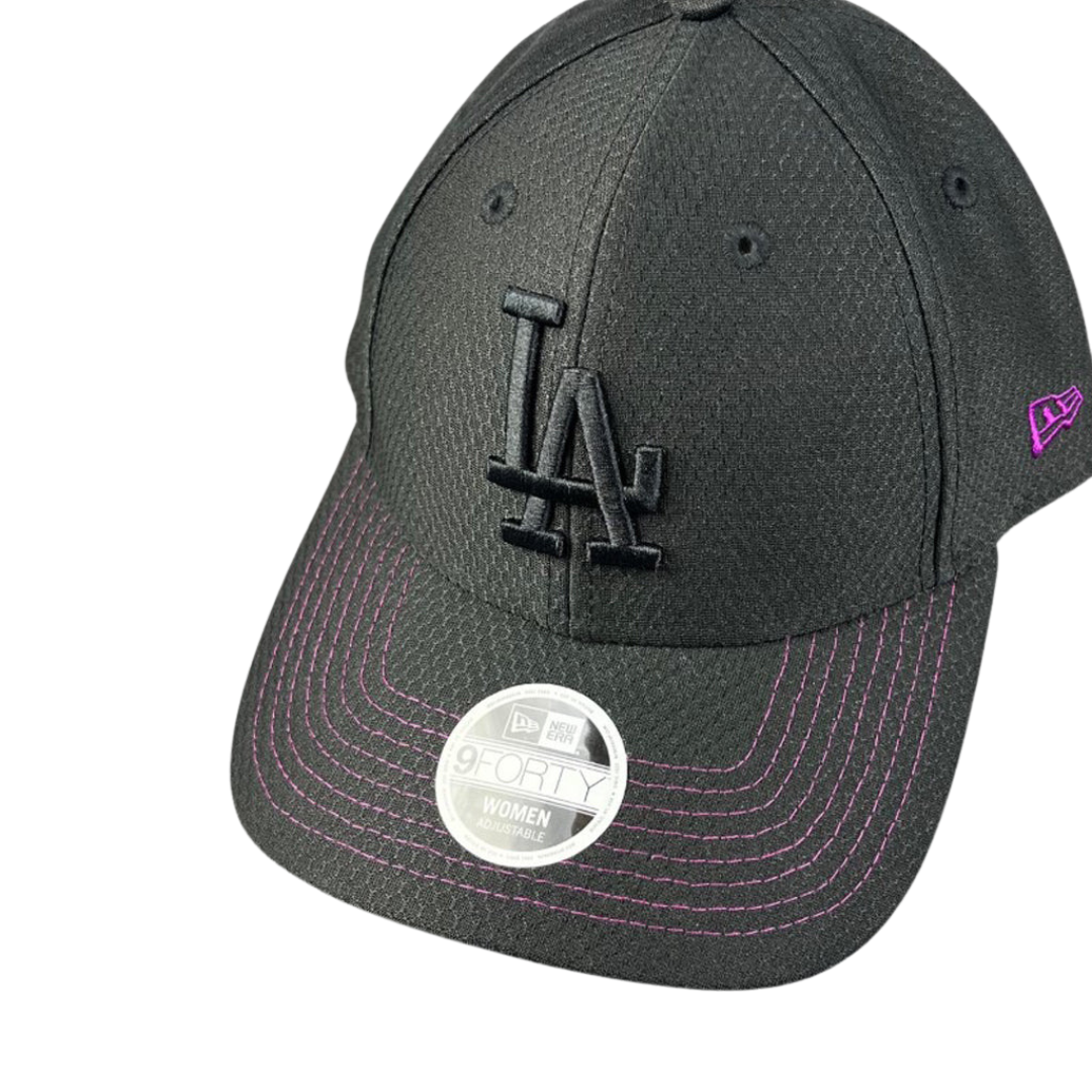 LA Dodgers Women's Cap - Black Purple Pop 9Forty Strapback - New Era