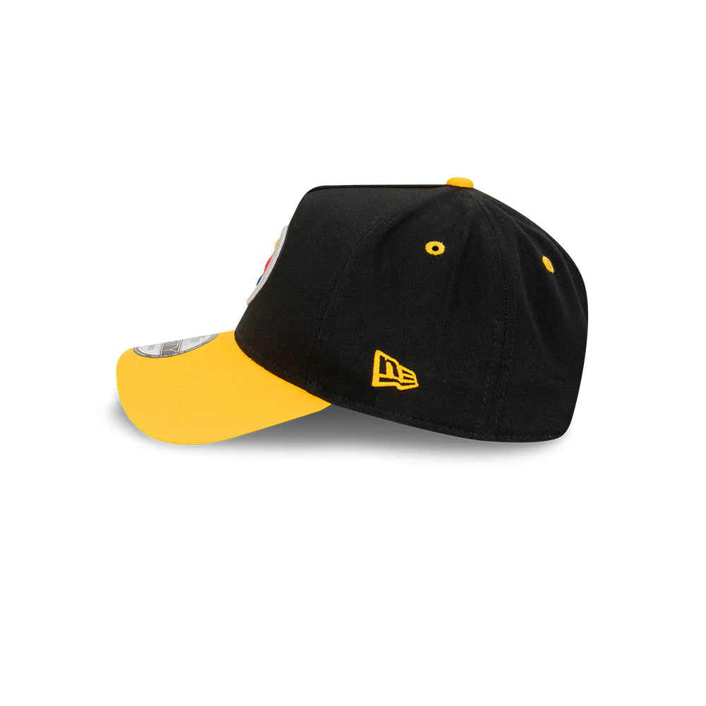 Pittsburgh Steelers Hat - 2-Tone Black Yellow 9Forty A-Frame NFL Snapback Cap - New Era
