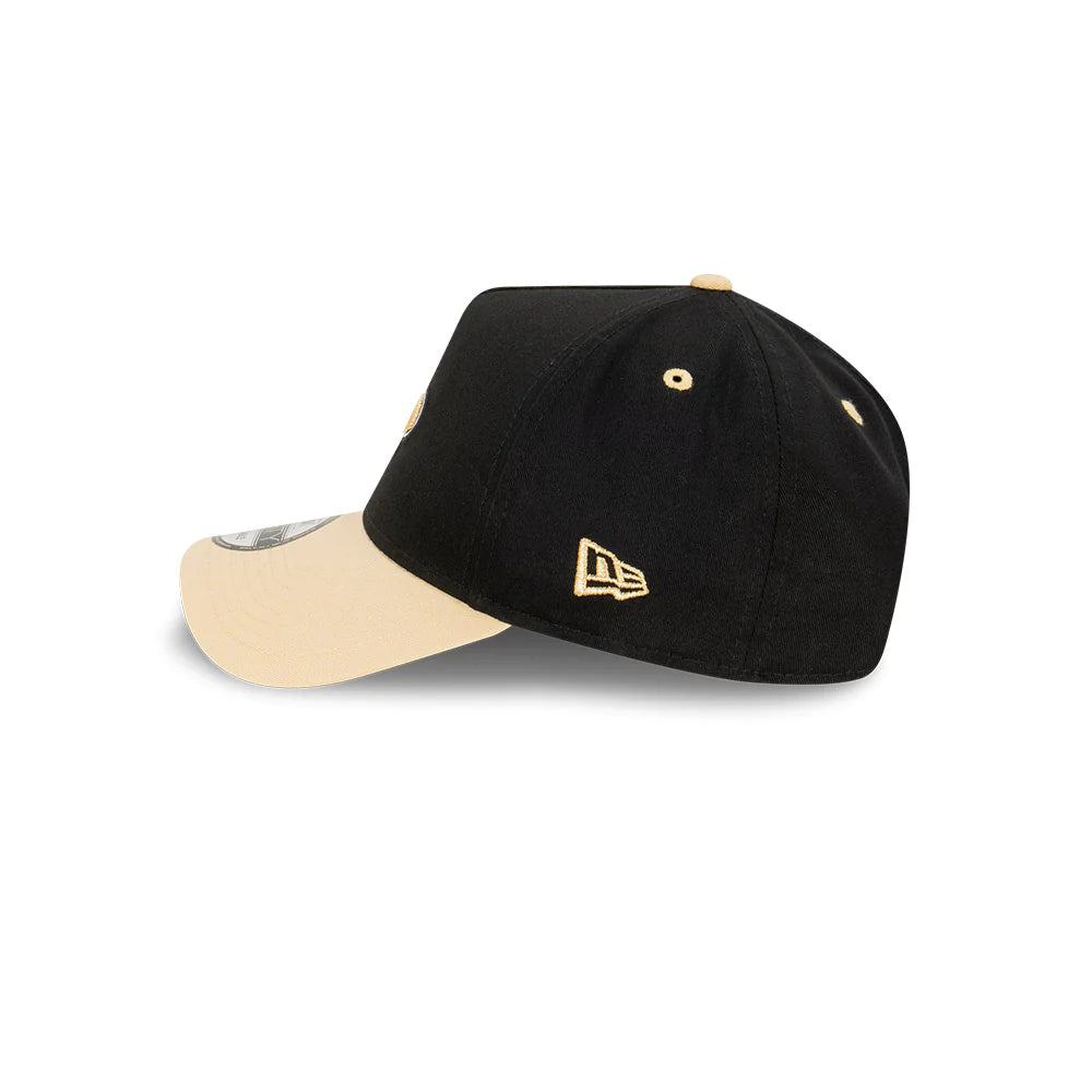 New Orleans Saints Hat - 2-Tone Black Light Gold 9Forty A-Frame NFL Snapback Cap - New Era