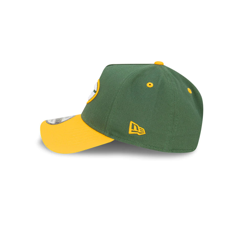 Green Bay Packers Hat - 2-Tone Green Yellow 9Forty A-Frame NFL Snapback Cap - New Era