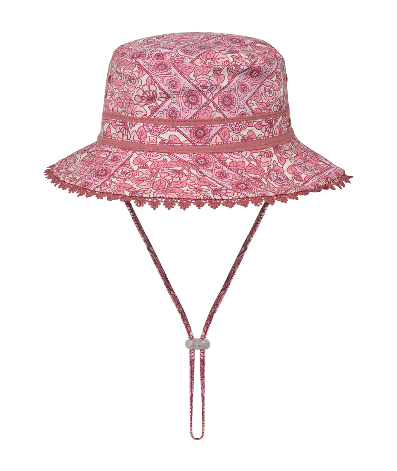 Millymook Girls Bucket Hat - Pink Floral Print - Alyssa