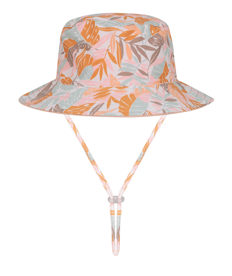 Millymook Girls Swim Bucket Hat - Blush Plant Print - Demi