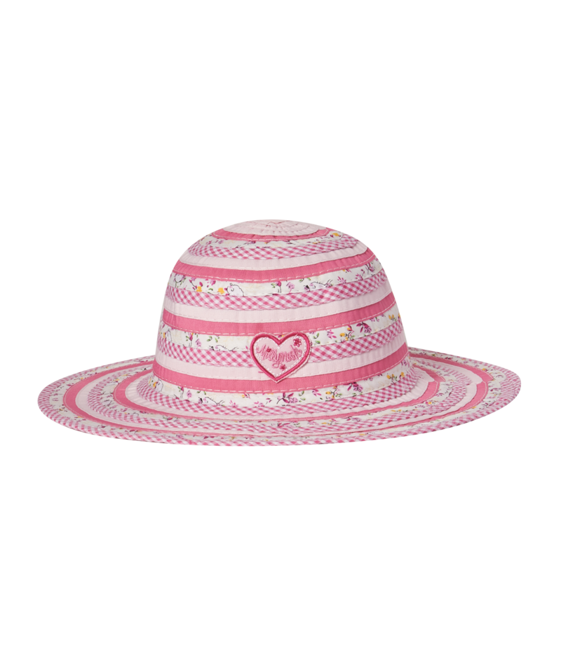 Millymook Floppy Hat - Pink Flower Pattern Kids - Sweetheart