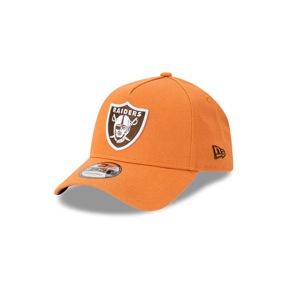 Las Vegas Raiders Hat - Salted Caramel 9Forty A-Frame NFL Snapback Cap - New Era
