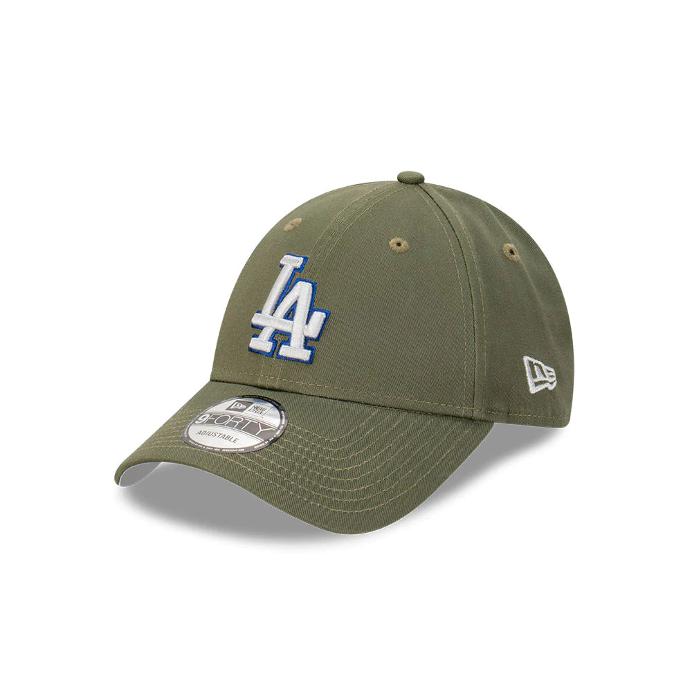 LA Dodgers Hat - Olive Grey MLB 9Forty Strapback Cap - New Era