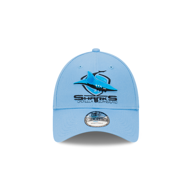 Cronulla-Sutherland Sharks Hat - Official Team Colour NRL Essentials 9Forty Strapback Cap - New Era
