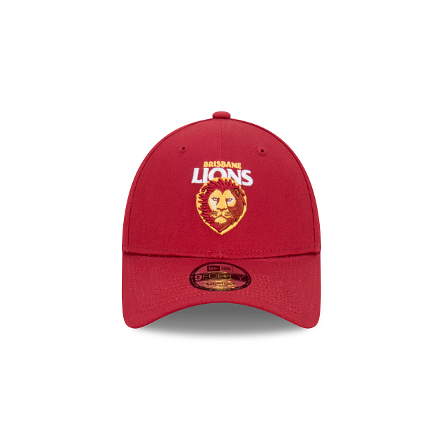 Brisbane Lions Hat - Official Team Colour AFL Essentials 9Forty Strapback Cap - New Era