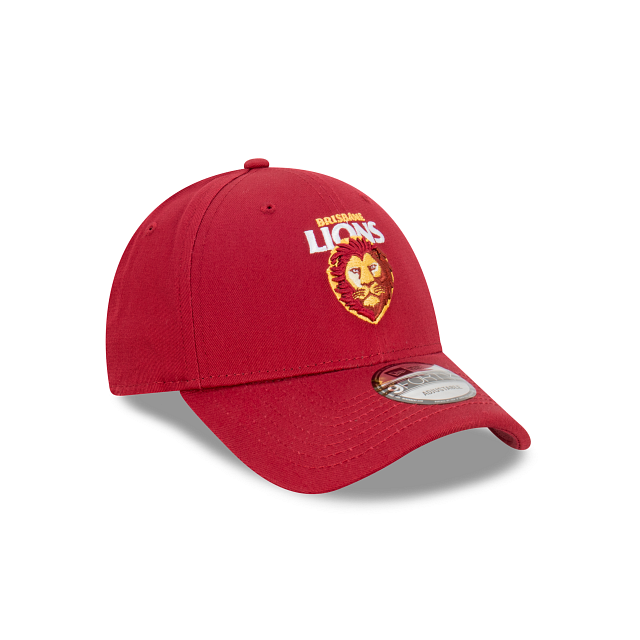 Brisbane Lions Hat - Official Team Colour AFL Essentials 9Forty Strapback Cap - New Era