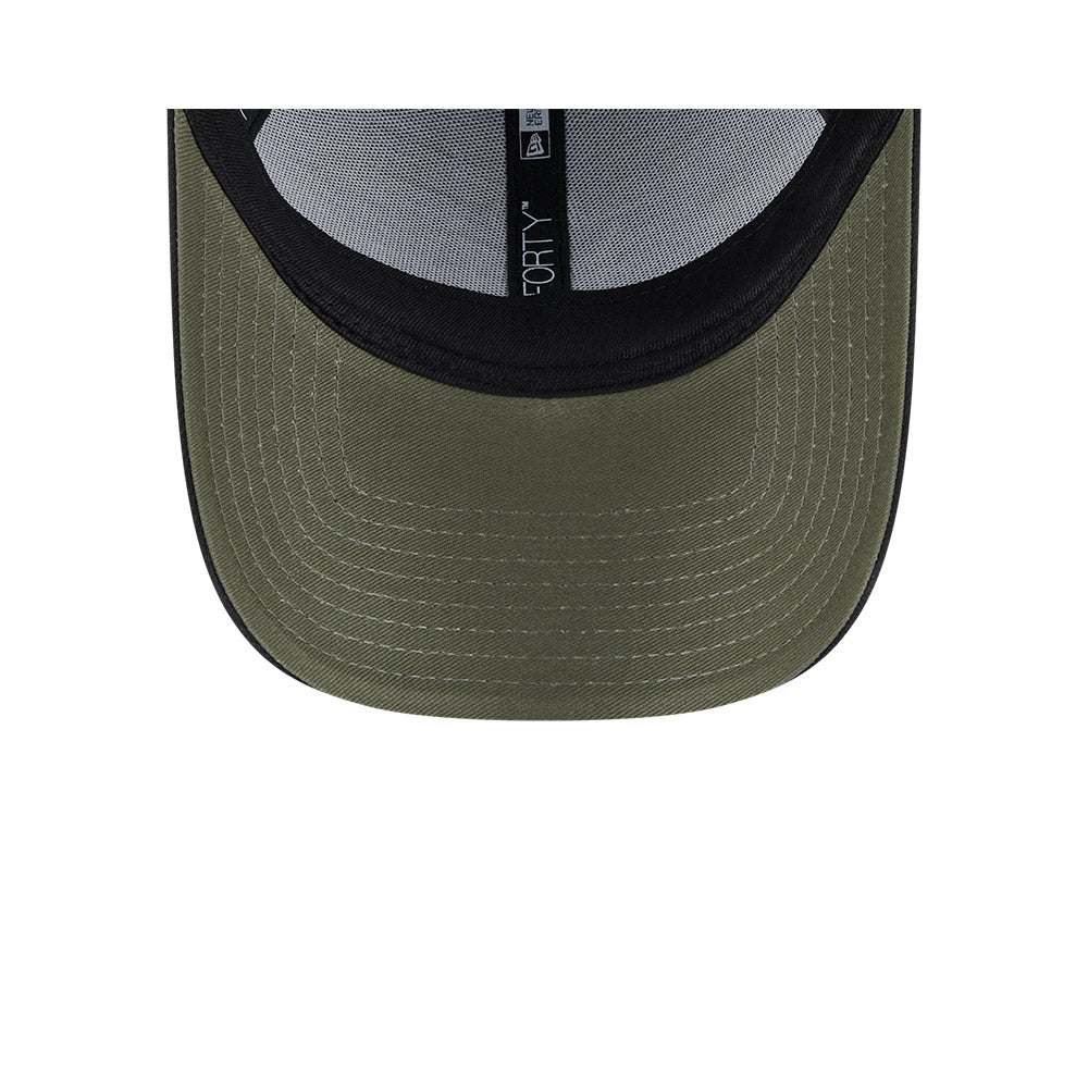 New York Yankees Hat - Seasonal World Series Black Olive Green MLB 9Forty Strapback Cap - New Era