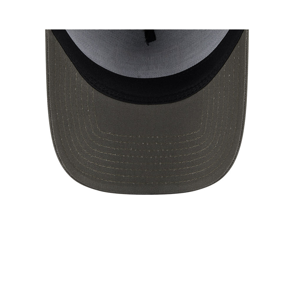 Las Vegas Raiders Hat - Moss Canvas Chainstitch 9Forty A-Frame NFL Snapback Cap - New Era