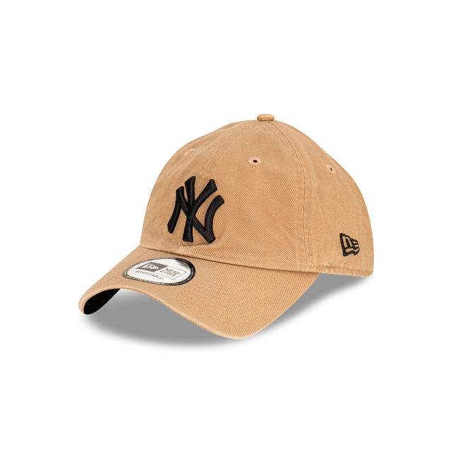 New York Yankees Hat - Khaki Black Casual Classic MLB Strapback Cap - New Era