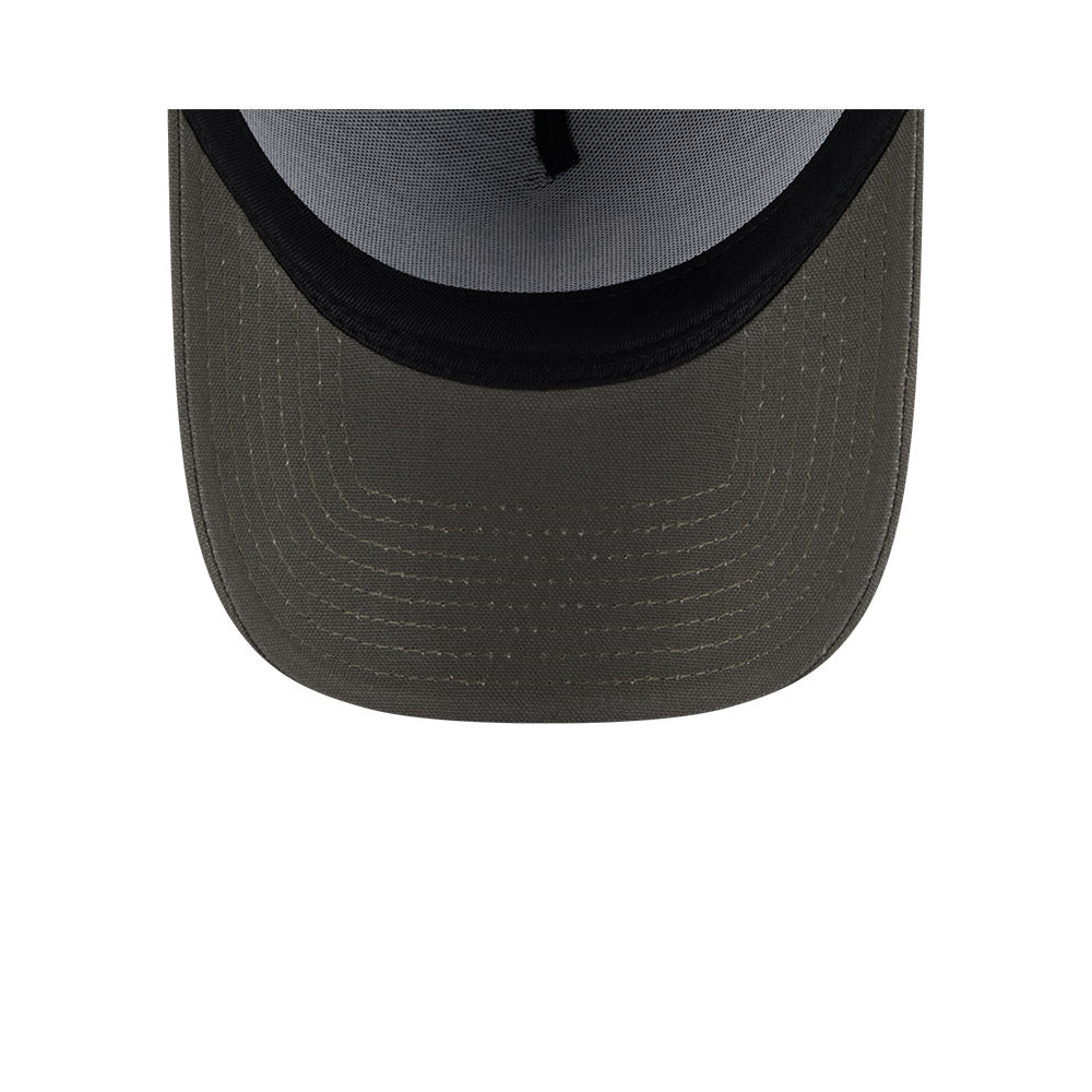 New York Yankees Hat - Moss Canvas Chainstitch 9Forty A-Frame MLB Snapback Cap - New Era