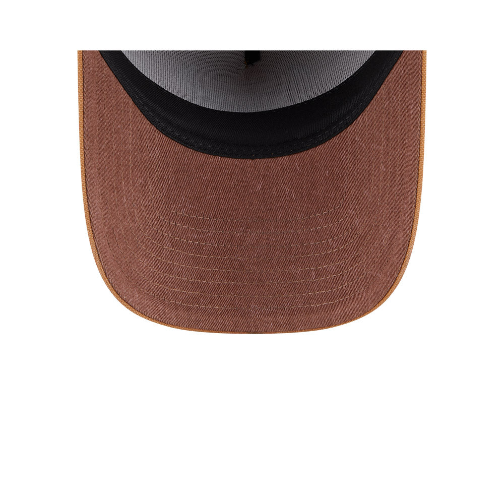 Chicago Bulls Hat - Washed Canvas Bronze 9Forty A-Frame NBA Snapback Cap - New Era