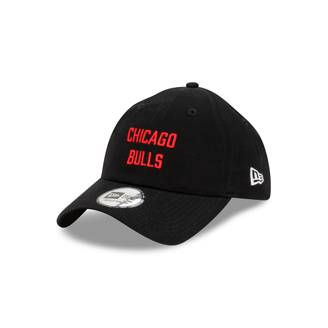 Chicago Bulls Hat - Black Letterboard Casual Classic Strapback - New Era