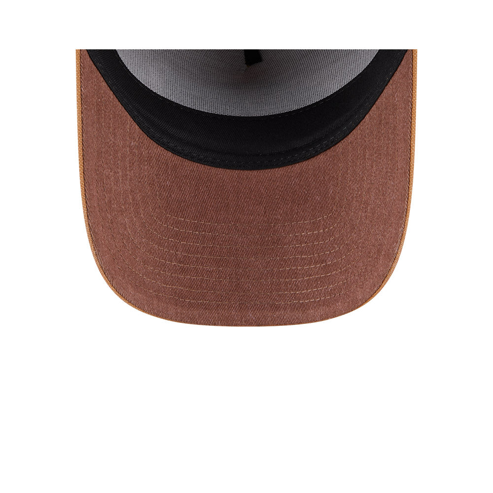 LA Lakers Hat - Washed Canvas Bronze 9Forty A-Frame NBA Snapback Cap - New Era