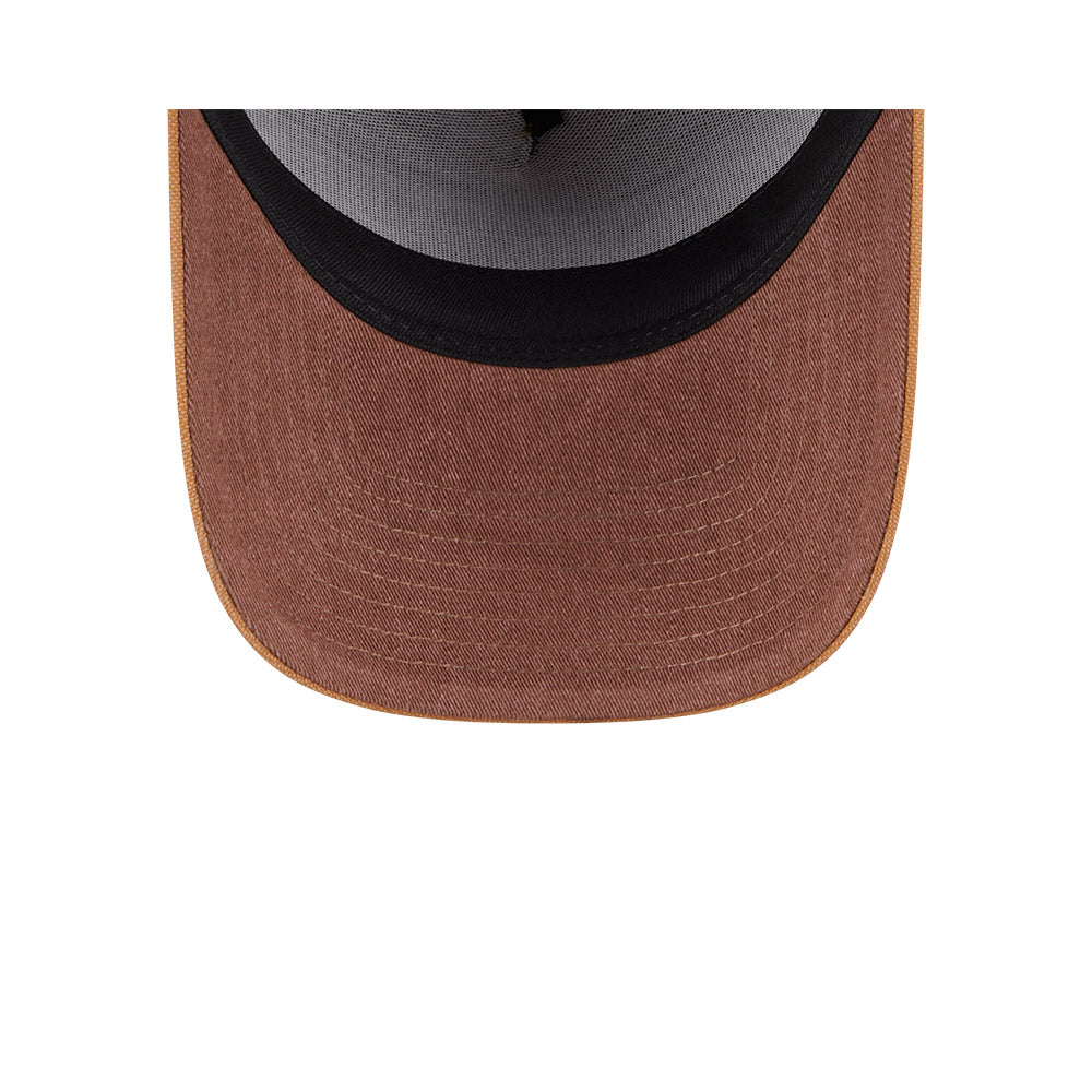 Chicago White Sox Hat - Washed Canvas Bronze 9Forty A-Frame MLB Snapback Cap - New Era