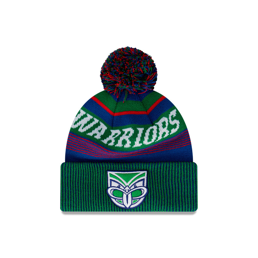 New Zealand Warriors Beanie - NRL 2024 Official Team Colour Speed Collection Pom Knit - New Era