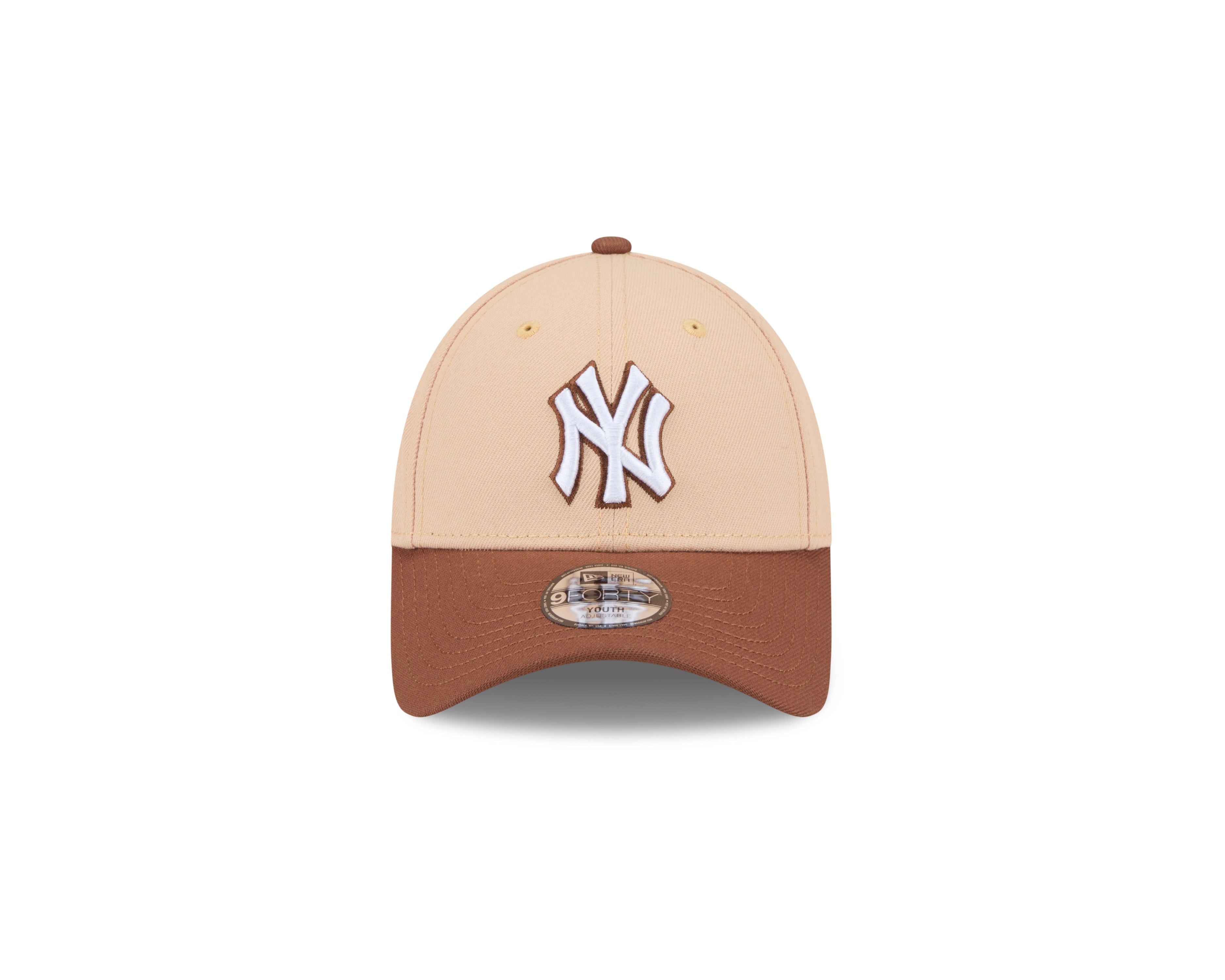New York Yankees Kids Hat - Brown Candied Pecan 2-Tone 9Forty Kids MLB Snapback Cap - New Era