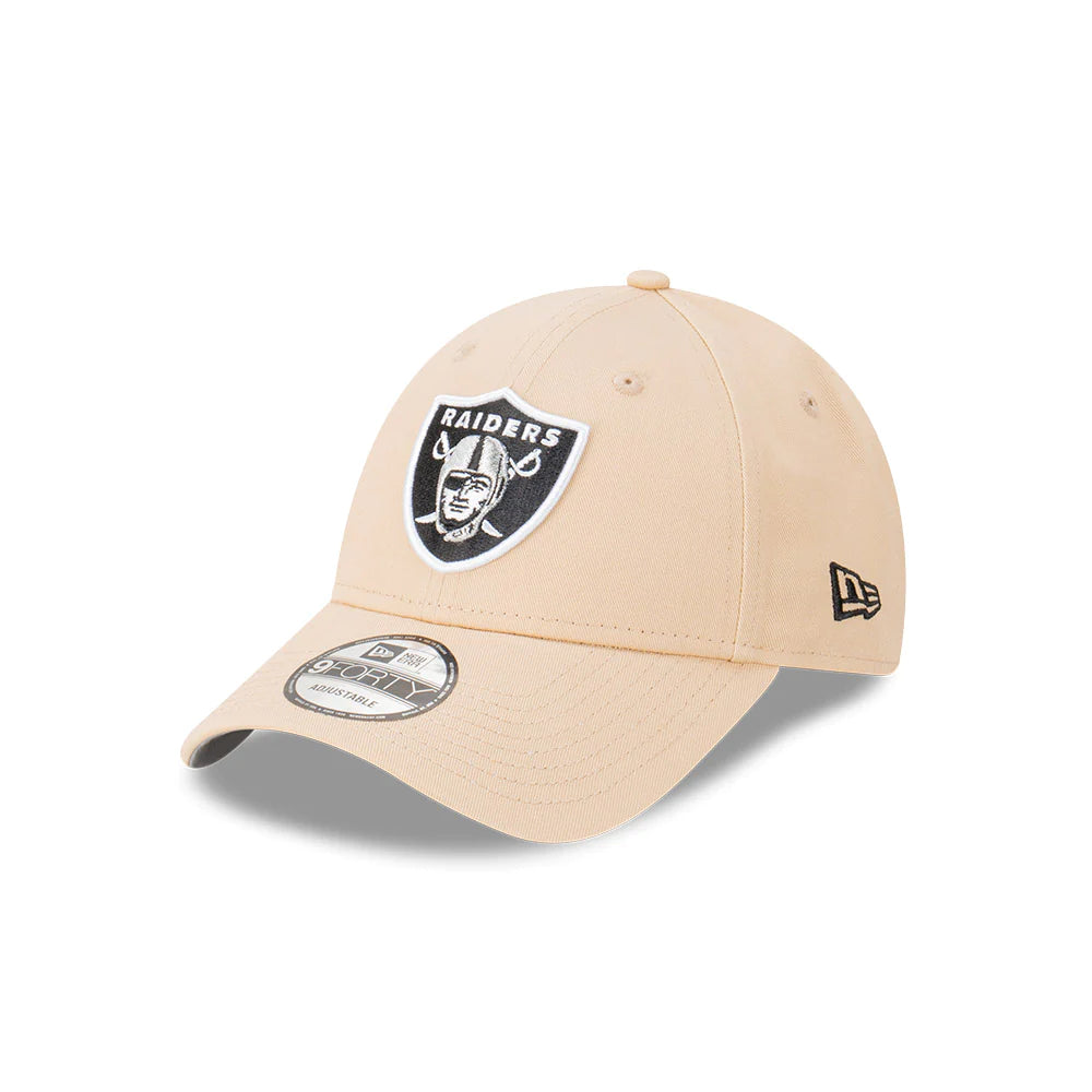 Las Vegas Raiders Hat - Oatmilk OTC NFL 9Forty Strapback Cap - New Era